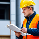 화재안전관리 기술자의 자격증 취득 전략 - Site Inspection**

"A professional fire protection engineer, fully clothed in appropriate safety gea...