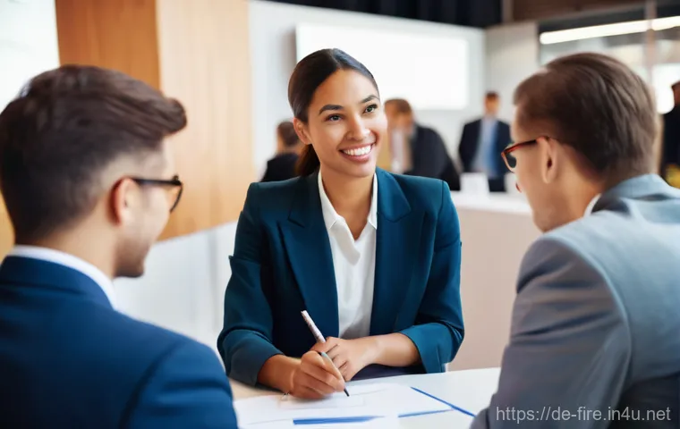 화재안전관리 기술자의 자격증 취득 후 경력 개발 - **Prompt:** A focused and competent fire safety expert, a woman in her late 30s with professional bu...
