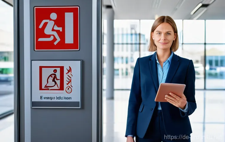 화재안전관리 실무와 관련된 주요 법령 - **Prompt 1: Modern German Fire Safety Officer in Action**
    A highly detailed, realistic photograp...