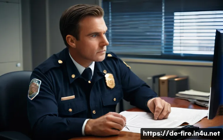 화재안전관리 직무에서의 문제 해결 역량 - **Prompt 1: The Fire Safety Detective's Gaze**
    A highly detailed, realistic image of a professio...