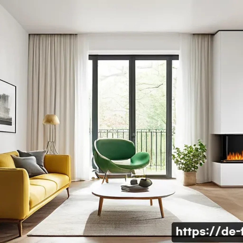 화재안전관리 실무와 관련된 최신 기술 트렌드 - **Prompt 1: The Smart Home Guardian**
"A bright, modern German living room with sleek, minimalis...