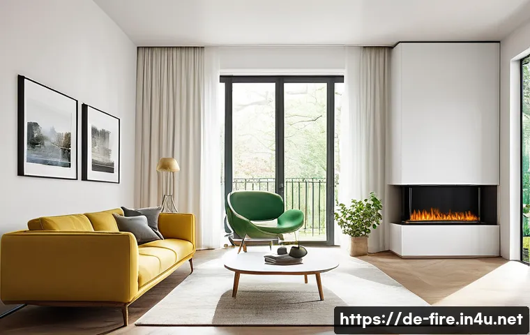 화재안전관리 실무와 관련된 최신 기술 트렌드 - **Prompt 1: The Smart Home Guardian**
"A bright, modern German living room with sleek, minimalis...